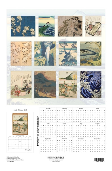 Hokusai Oversized Wall Calendar 2027