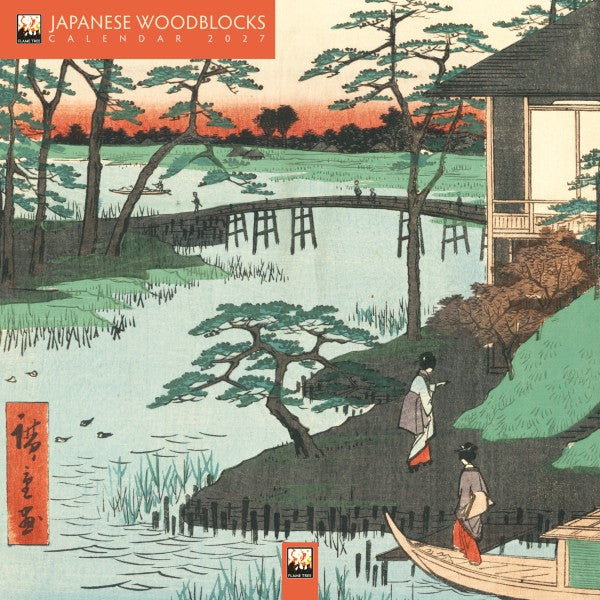 Japanese Woodblock 2027 Mini Wall Calendar