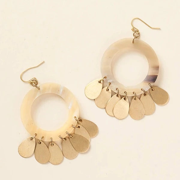 Madhu Teardrop Fringe Earrings