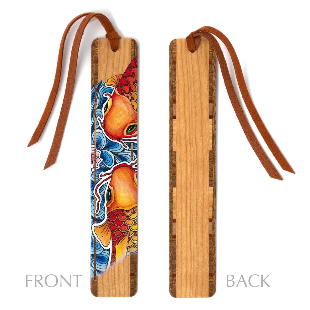 Koi Fish Handmade Wooden Bookmark