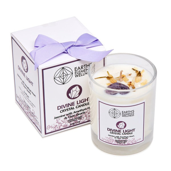 Divine Light Crystal Candle