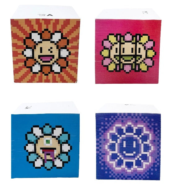 Takashi Murakami Pixel Flower Post It Cube