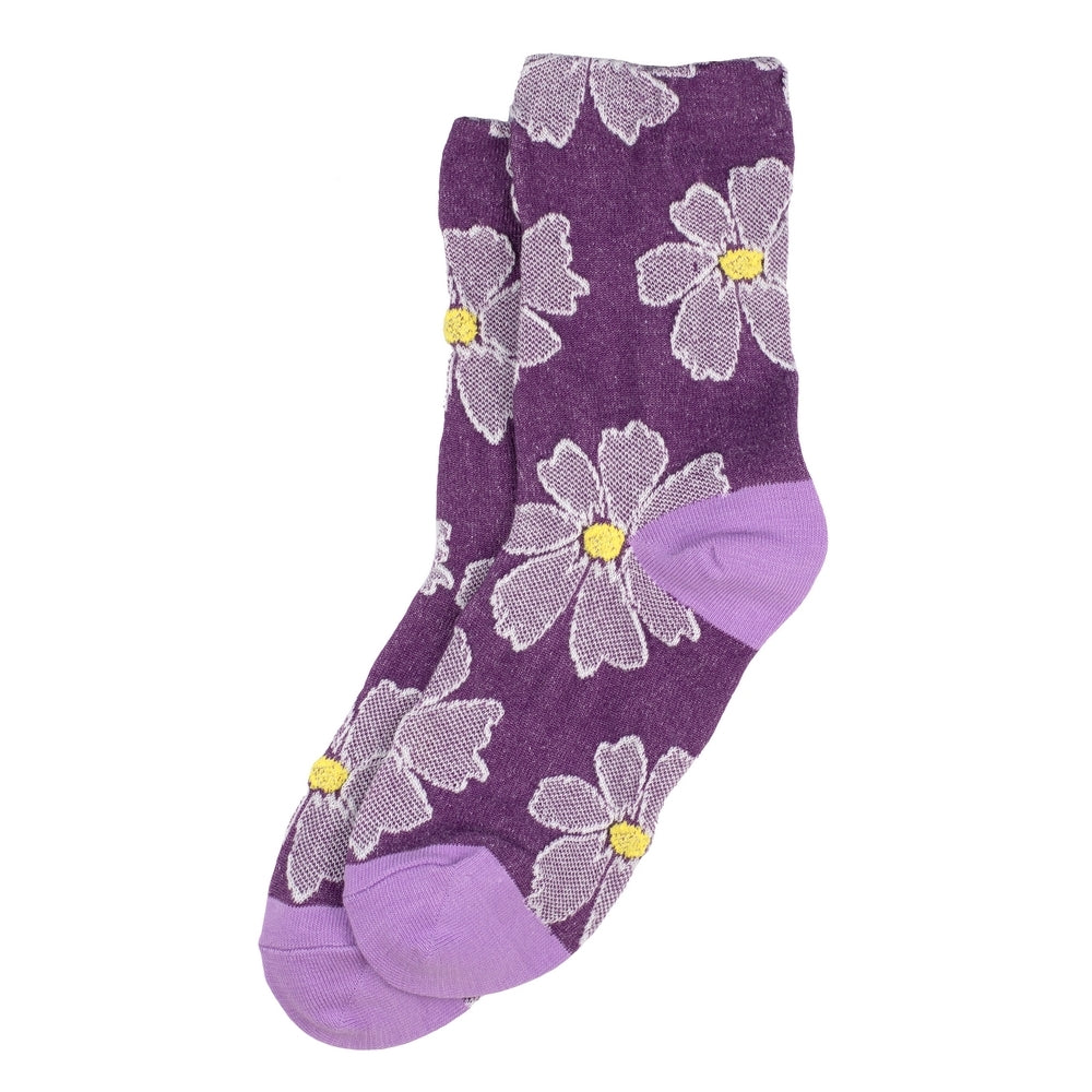 Big Bloom Socks Purple