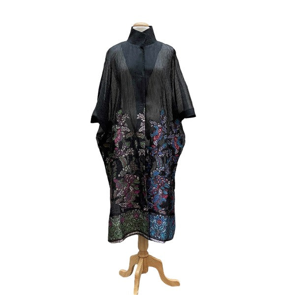 Black Embroidered Coat