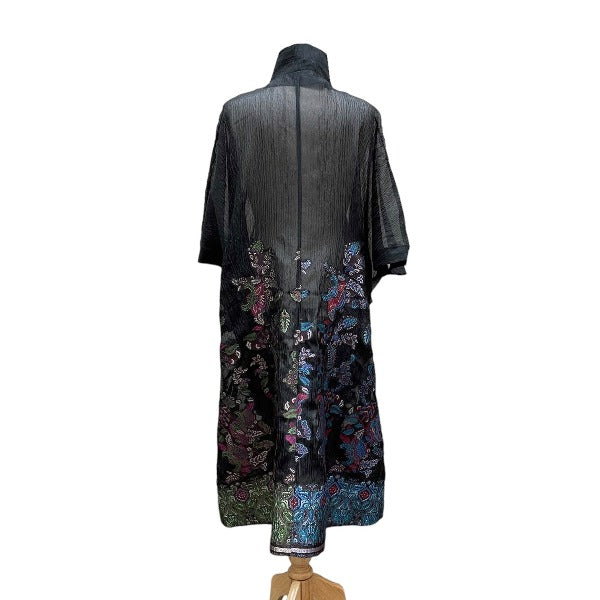 Black Embroidered Coat