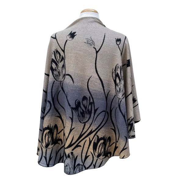 Reversible Floral Cashmere Shawl