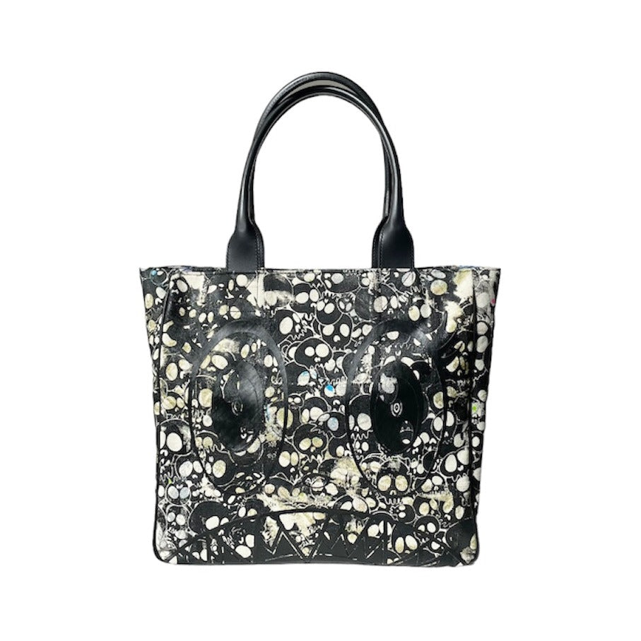 Takashi Murakami Tote Bag - Black Flower/Mr.DOB Face