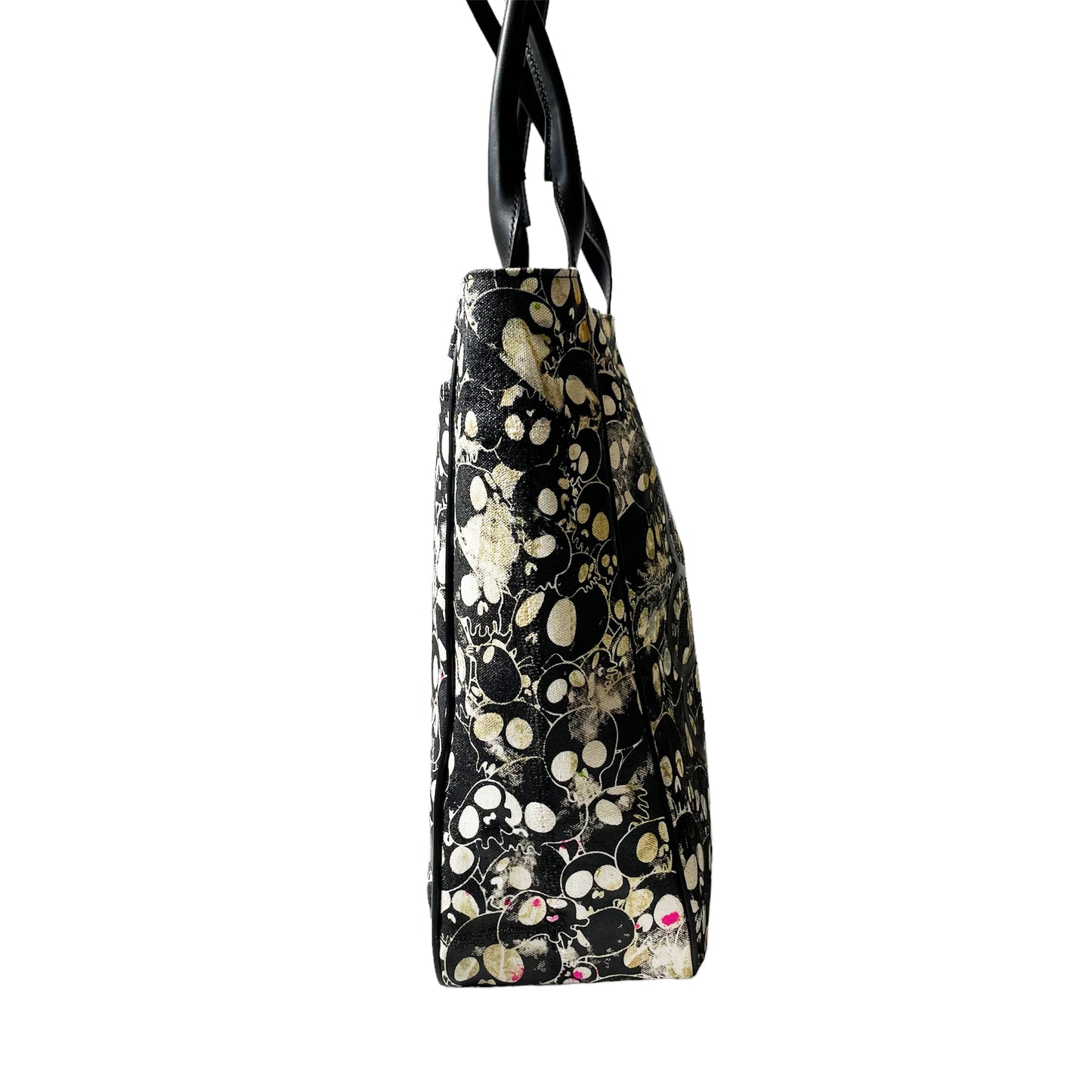 Takashi Murakami Tote Bag - Black Flower/Mr.DOB Face
