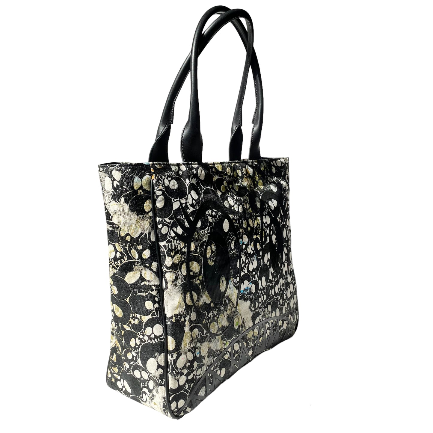 Takashi Murakami Tote Bag - Black Flower/Mr.DOB Face