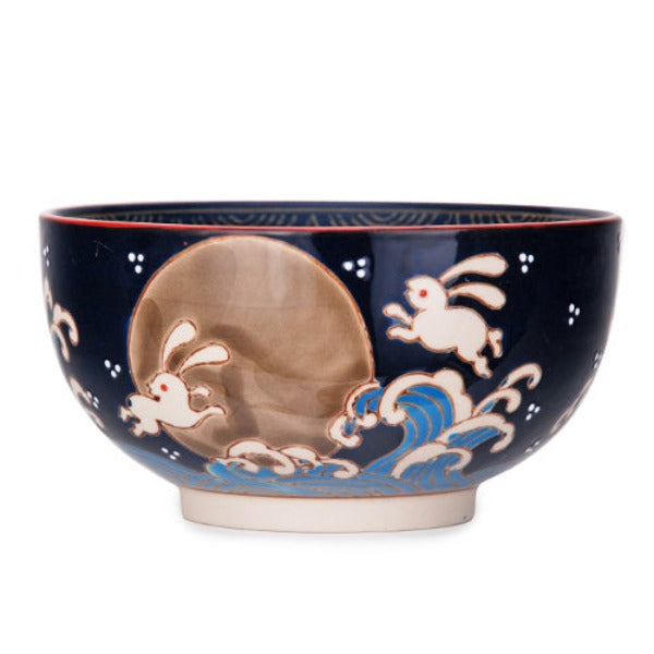 Moon Rabbit Bowl With Trivet Set