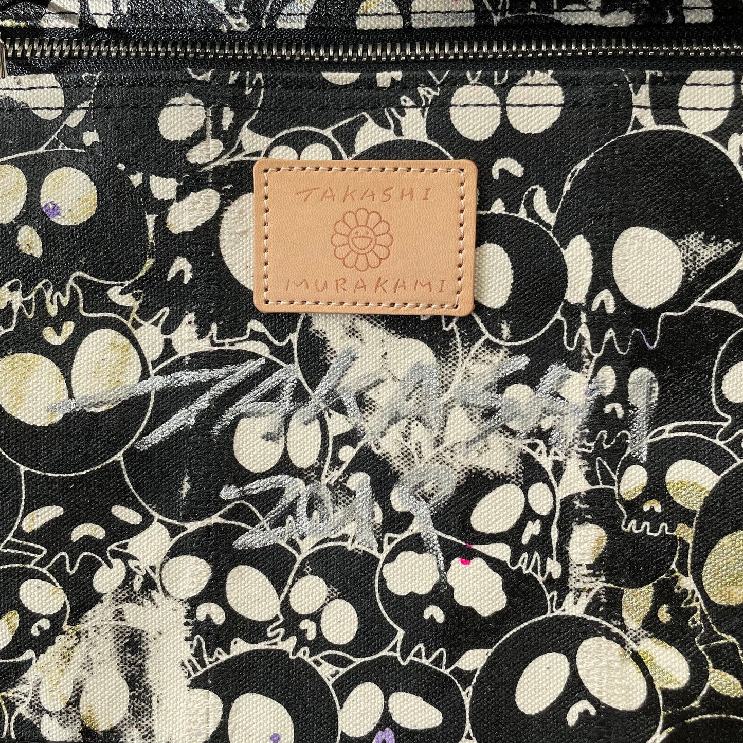 Takashi Murakami Tote Bag - White Flower/Mr.DOB Face