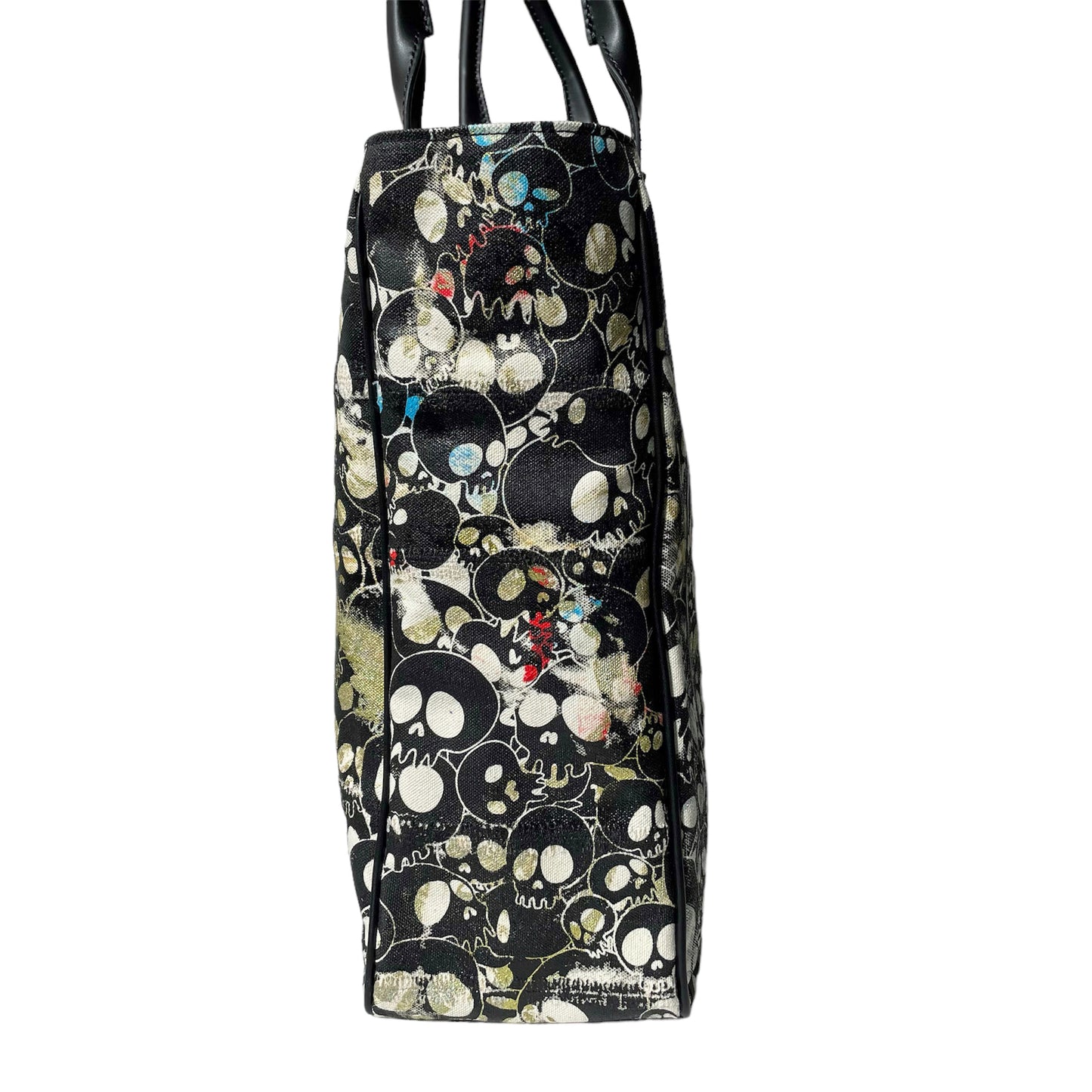 Takashi Murakami Tote Bag - Black Flower/Mr.DOB Face