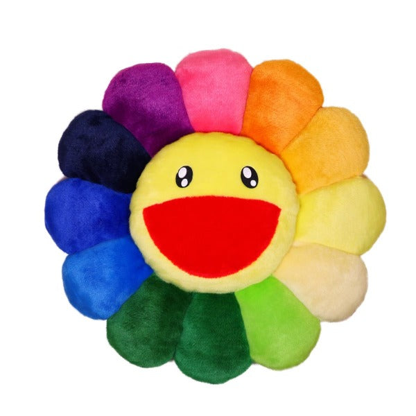 Large Rainbow Flower Cushion