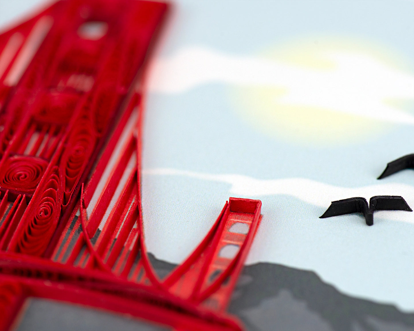 Golden Gate Bridge Quilled Greeting Card