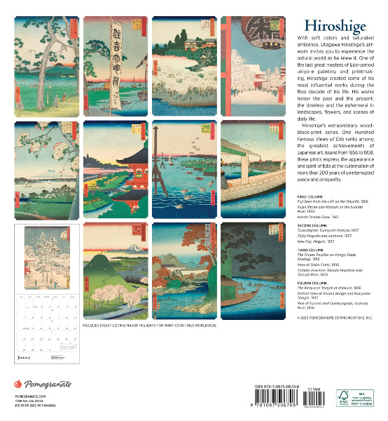2024 Calendar: Hiroshige