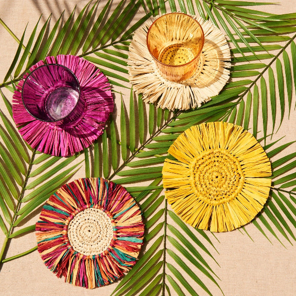 Pahiyas Raffia Coasters S/4