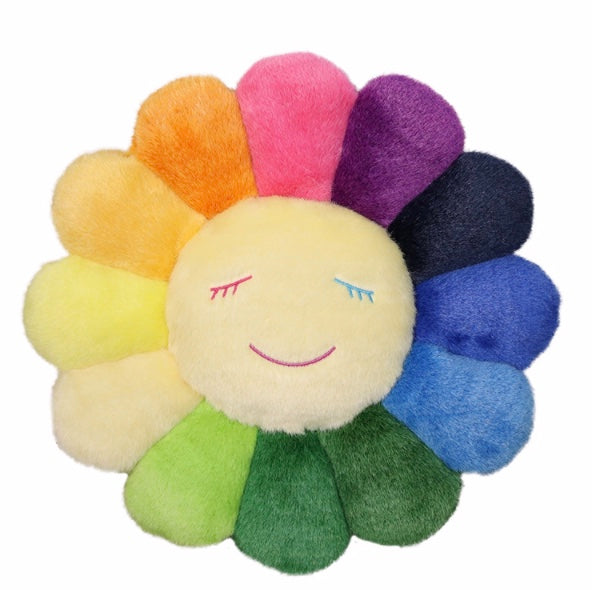 Extra Large Rainbow & White Flower Cushion