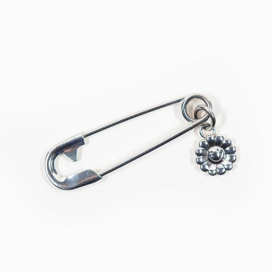 Flower Charm Safety Pin