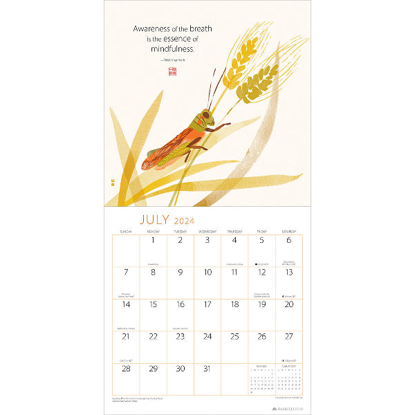 2024 Calendar: Touching Peace