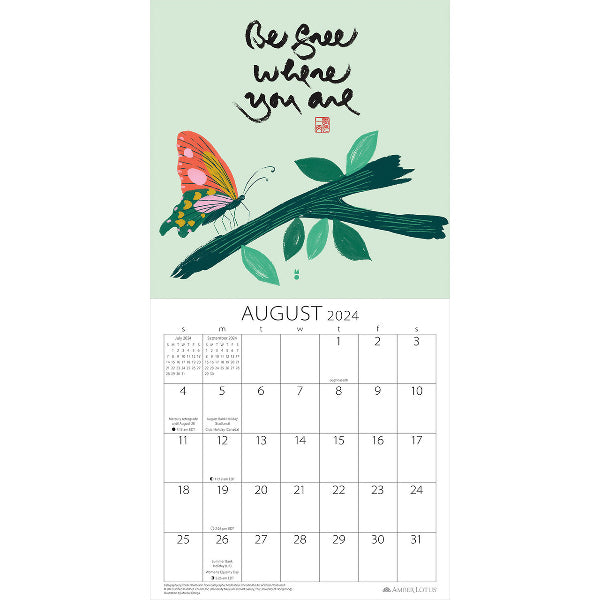 2024 Mini Wall Calendar: Touching Peace