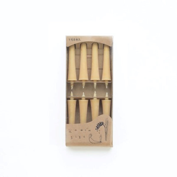 'Blessing of Rice' Japanese Candle - Set of 8