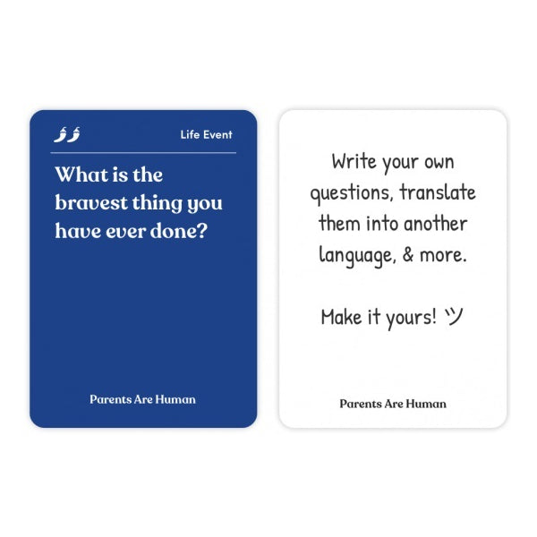 Parents Are Human Bilingual Card Game