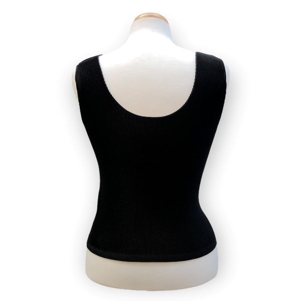 Issey Miyake Black Mist Sleeveless Top