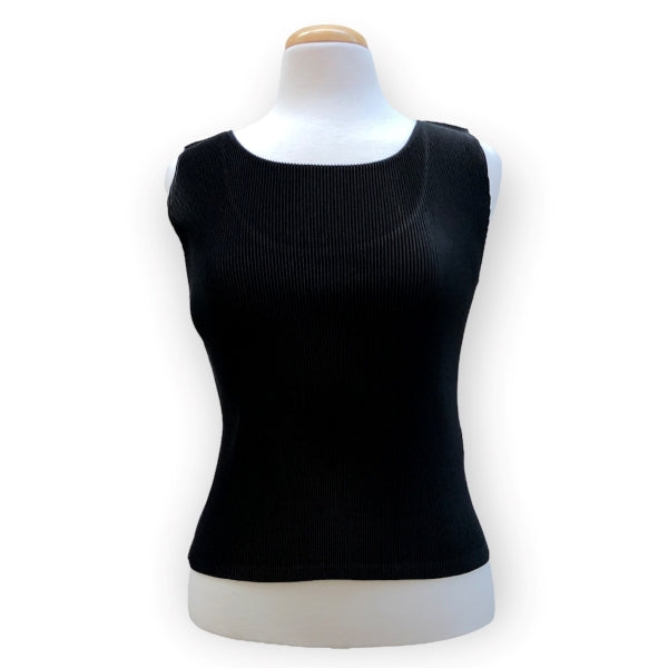 Issey Miyake Black Mist Sleeveless Top