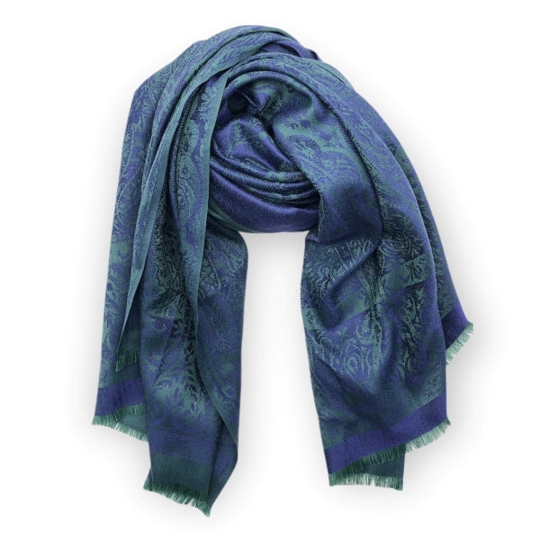 Blue and Green Paisley Shawl