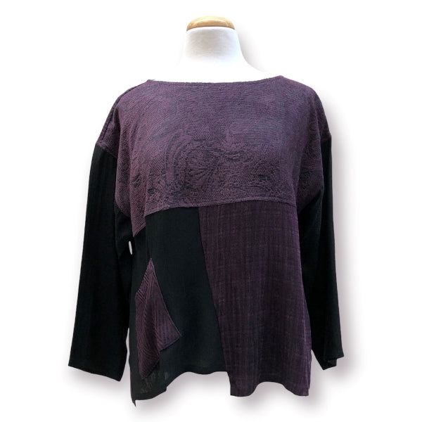 Yasuko Eclectic Wine Blouse