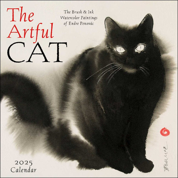 2025 Artful Cat Wall Calendar