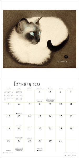 2025 Artful Cat Wall Calendar