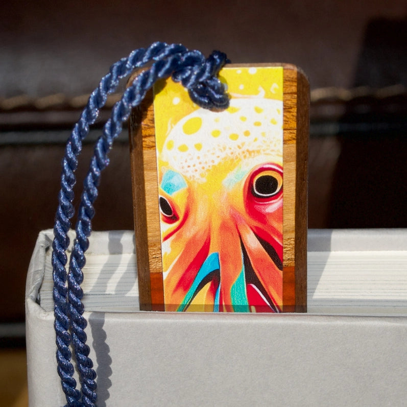 Octopus Handmade Wooden Bookmark