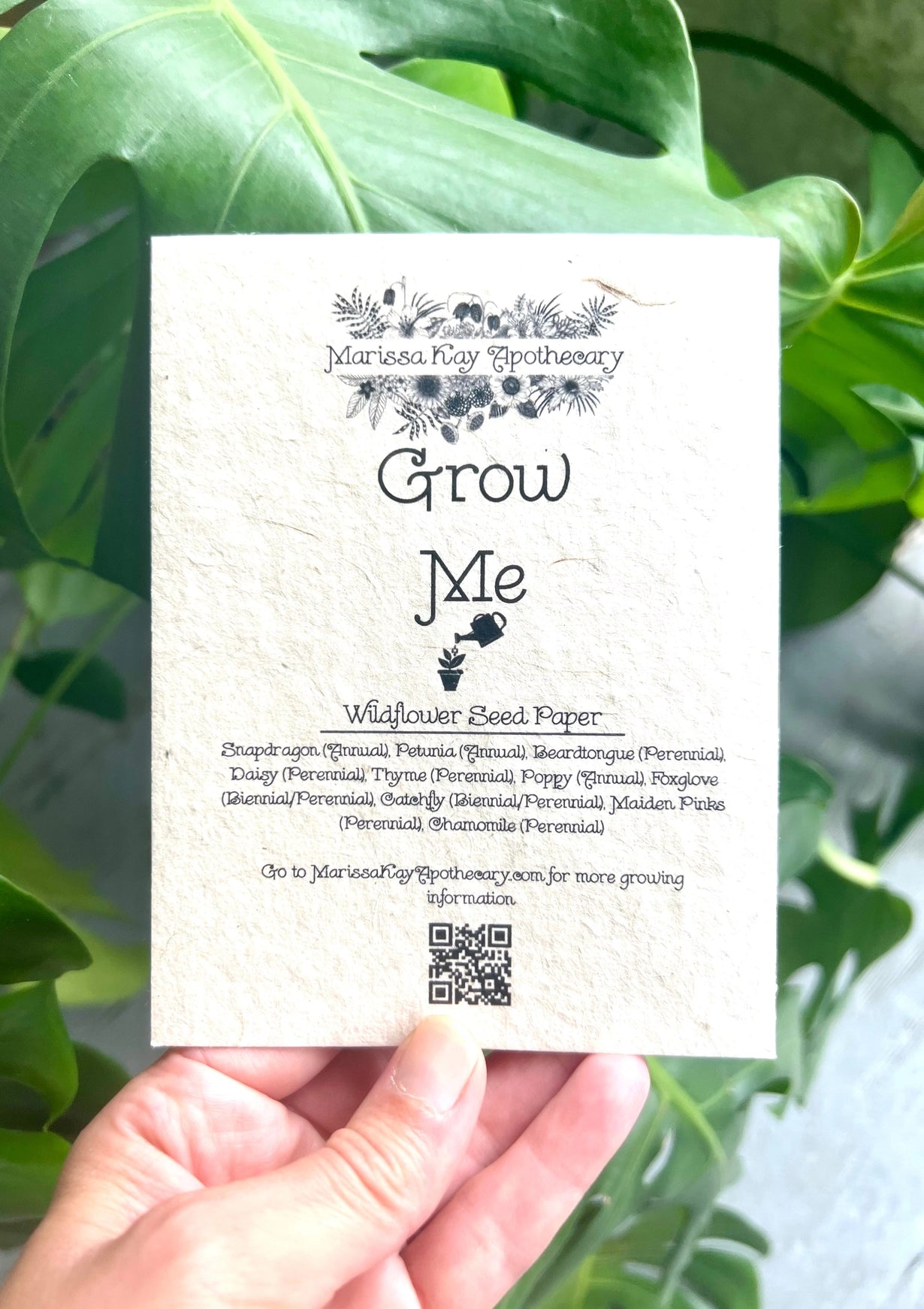 Indigo Floral Plantable Seed Card