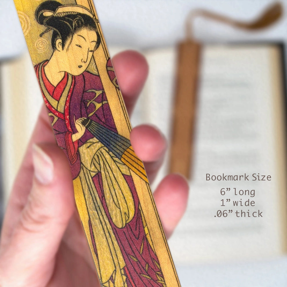 Woman in Kimono Handmade Wooden Bookmark