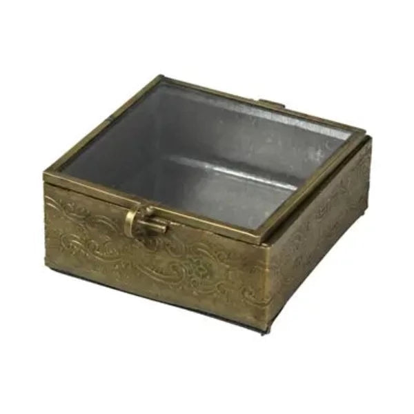 Aria Embossed Brass Box
