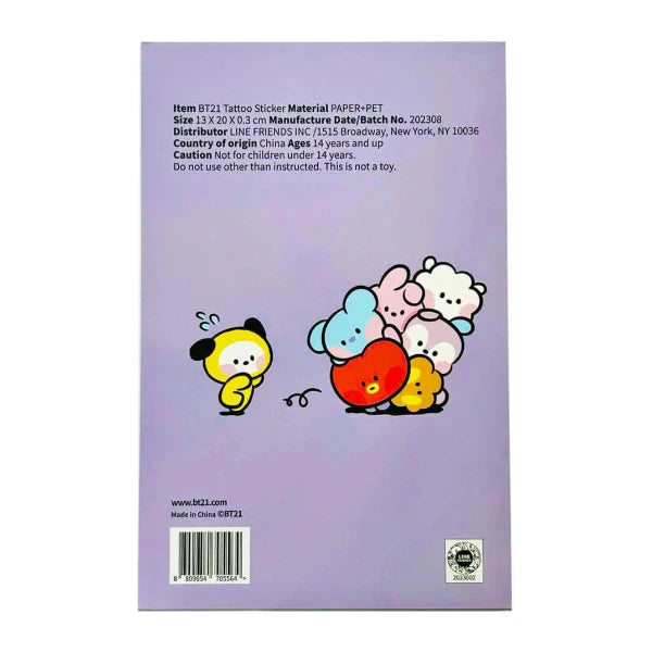 BT21 Tattoo Stickers