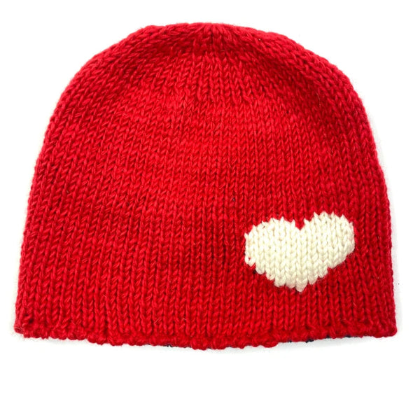 Beanie with Heart Red
