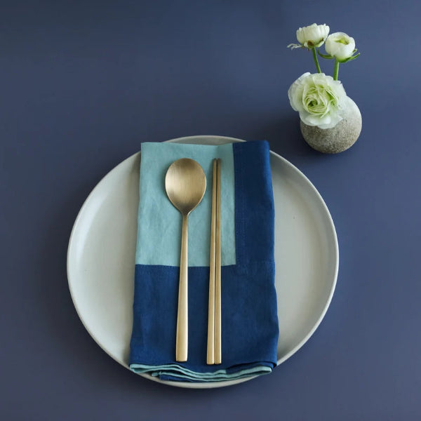 Bojagi Set of 2 Blue