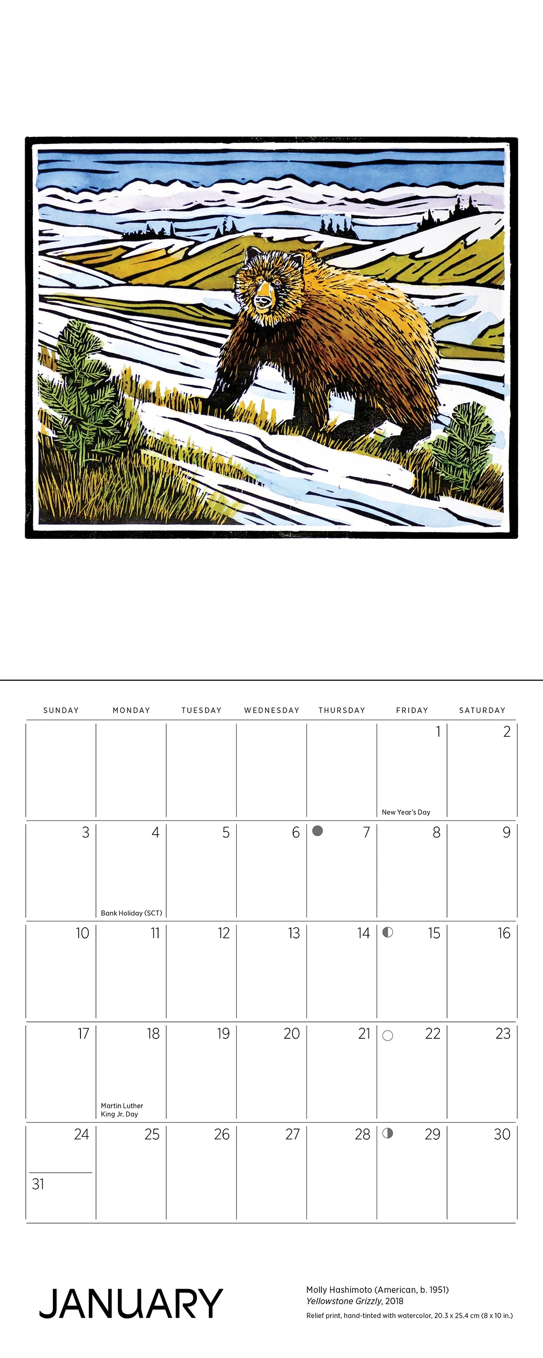 Molly Hashimoto Wildlife 2027 Mini Wall Calendar