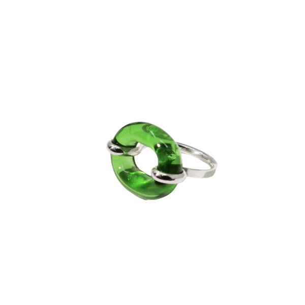 In The Loop Ring - Silver/Green