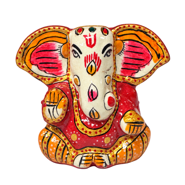 Ganesh Painted Metal