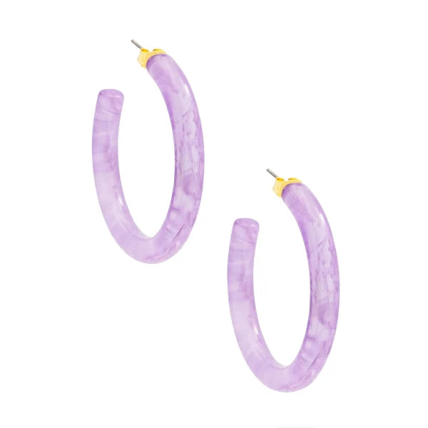 Lucite Hoop Earrings