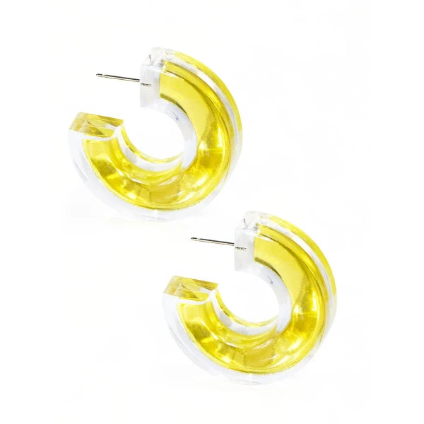 Chunky Lucite Hoop Earring