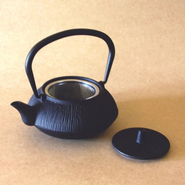 Teapot with Lines Black