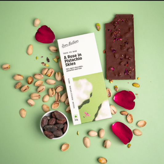 Pistachio & Rose Chocolate Bar