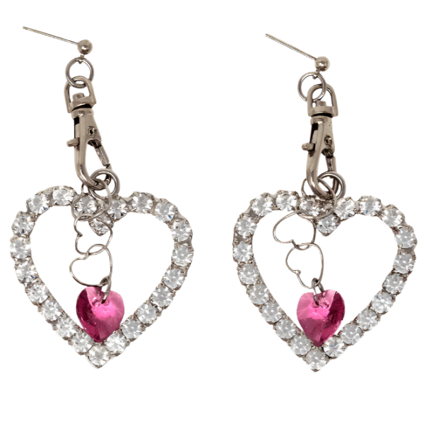 Crystal Heart Earrings