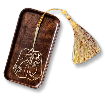 Hollow Cut Lotus Flowers Metal Bookmark