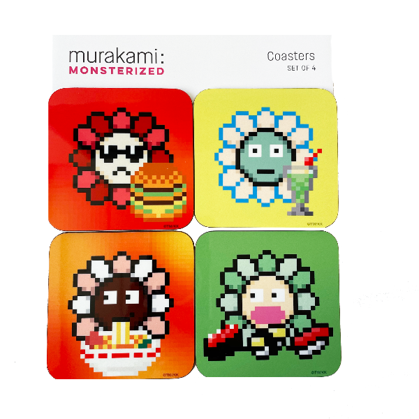 Pixel Flower Coasters - Set of 4