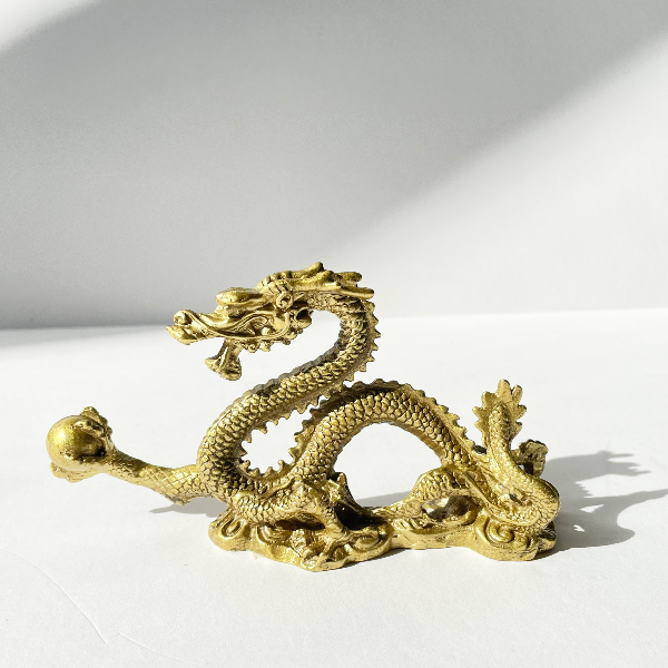 Dragon with Crystal Sculpture